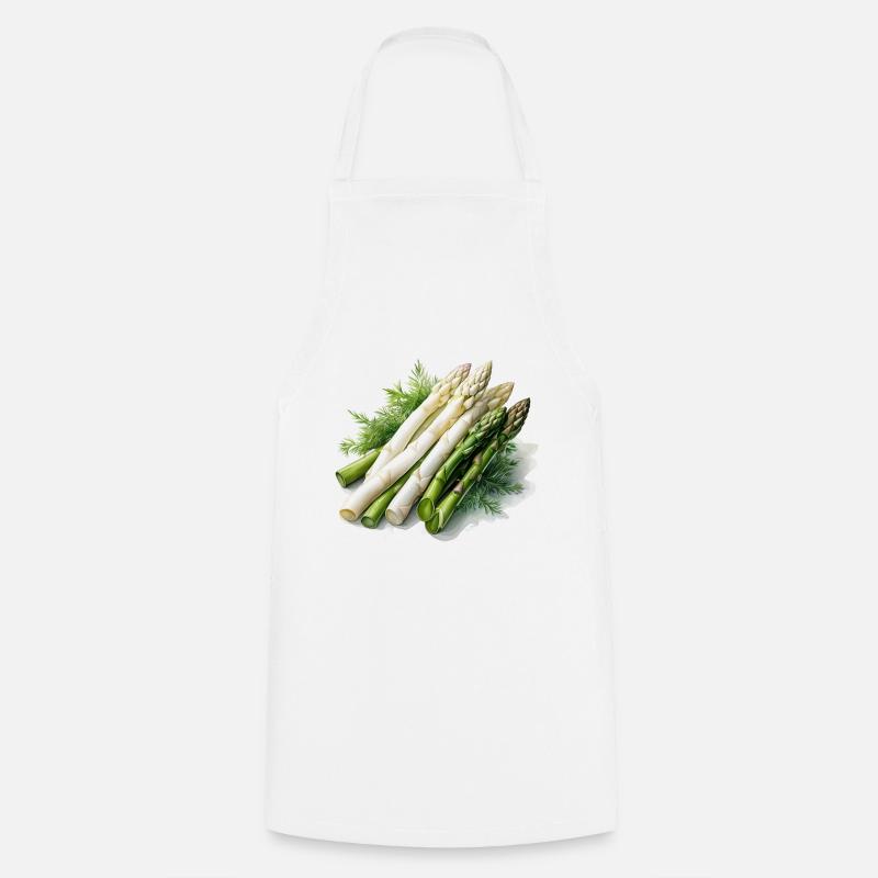 Asperge - Tablier de cuisine - blanc