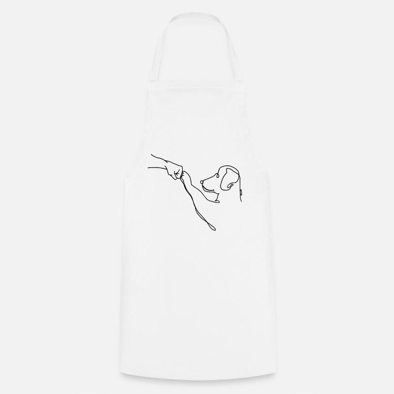 Chien - Tablier de cuisine - blanc