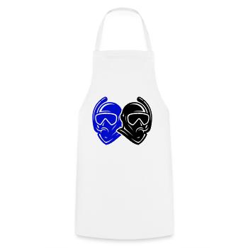 Diver icon - Cooking Apron - white - Front - AI Model Male 185 dark (185cm)