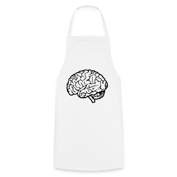 cerveau - Tablier de cuisine - blanc - Devant - AI Model Male 185 dark (185cm)