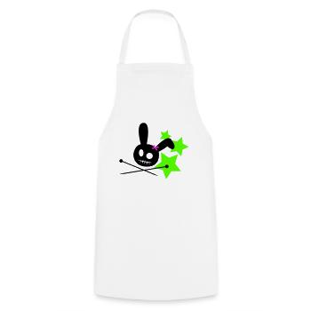Voodoo Bunny Stars - Cooking Apron - white - Front - AI Model Male 185 dark (185cm)