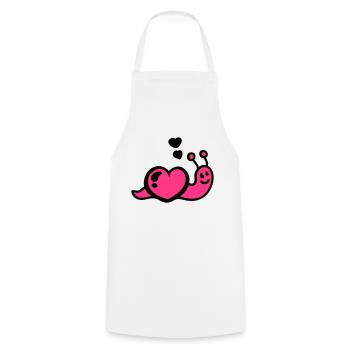 Ver du cœur - Tablier de cuisine - blanc - Devant - AI Model Male 185 dark (185cm)