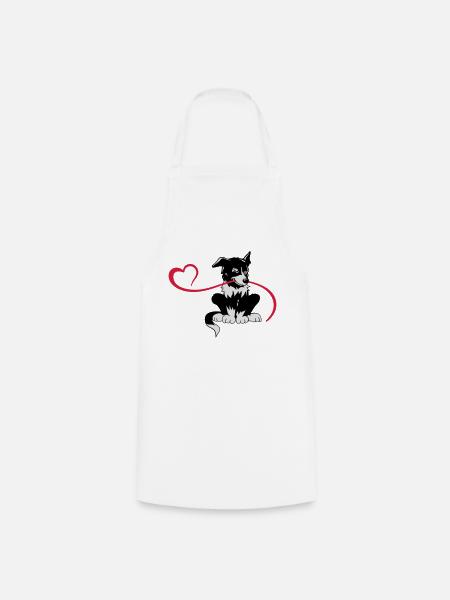 Bordercollie Love - Kochschürze - Weiß