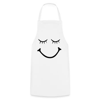 smiley - smile - Tablier de cuisine - blanc - Devant - AI Model Male 185 dark (185cm)