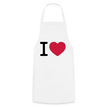 i love - Kochschürze - Weiß - Vorne - AI Model Male 185 dark (185cm)