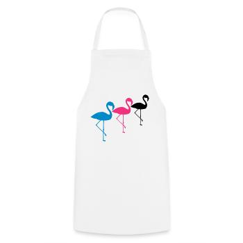 équipe d'équipage 3 amis silhouette contour flamant cli - Tablier de cuisine - blanc - Devant - AI Model Male 185 dark (185cm)
