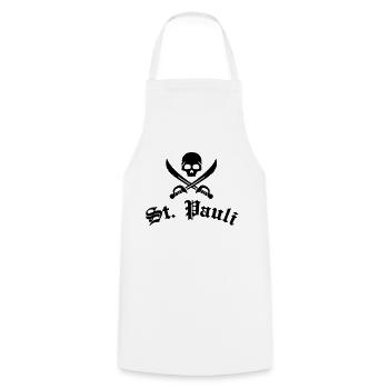 st_pauli_pirat__f1 - Kochschürze - Weiß - Vorne - AI Model Male 185 dark (185cm)