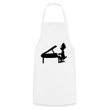 piano - Tablier de cuisine - blanc - Devant - AI Model Male 185 dark (185cm)