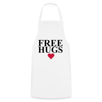 Free Hugs - Cooking Apron - white - Front - AI Model Male 185 dark (185cm)