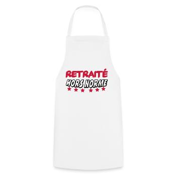 Retraité hors norme - Tablier de cuisine - blanc - Devant - AI Model Male 185 dark (185cm)