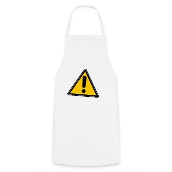 attention danger - Cooking Apron - white - Front - AI Model Male 185 dark (185cm)