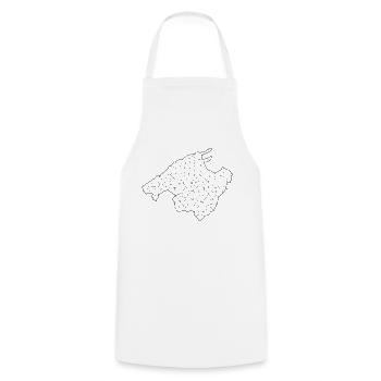 Mallorca Carte Origami - Tablier de cuisine - blanc - Devant - AI Model Male 185 dark (185cm)