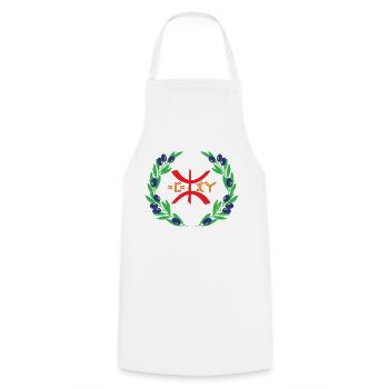 Z AMAZIGH BERBER FLAGGE - Kochschürze - Weiß - Vorne - AI Model Male 185 dark (185cm)