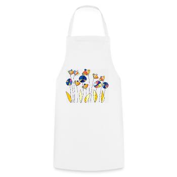 Fleur - Tablier de cuisine - blanc - Devant - AI Model Male 185 dark (185cm)