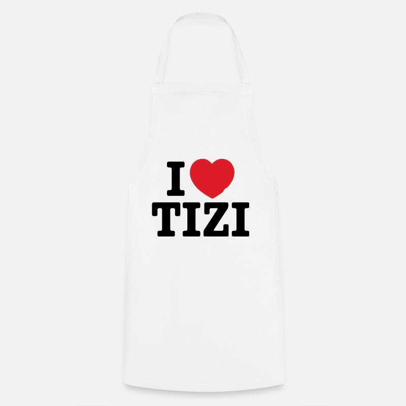 I love Tizi - Tablier de cuisine - blanc