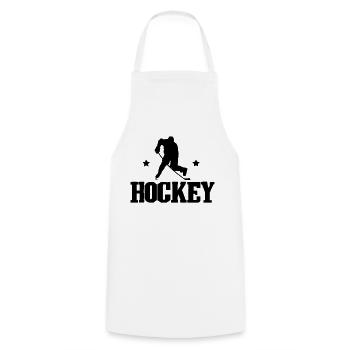 Hockey - Cooking Apron - white - Front - AI Model Male 185 dark (185cm)