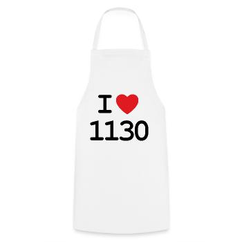 I love 1130 - Ich liebe Hietzing Shirt - Kochschürze - Weiß - Vorne - AI Model Male 185 dark (185cm)