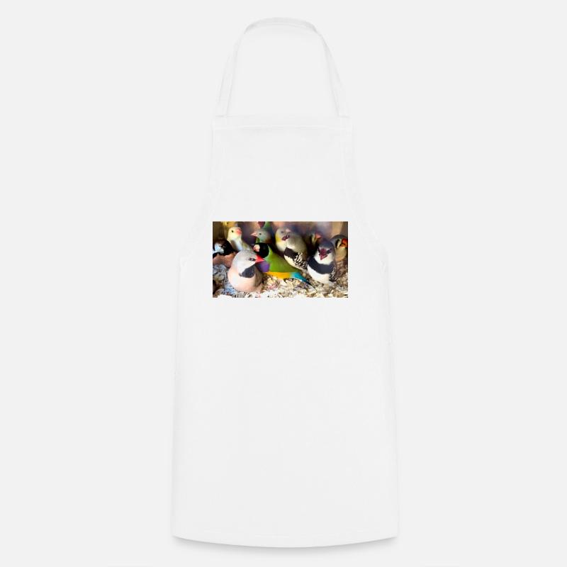Finches Mix - Cooking Apron - white
