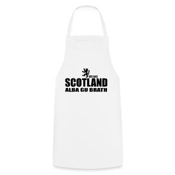 Scotland patriotic - Cooking Apron - white - Front - AI Model Male 185 dark (185cm)