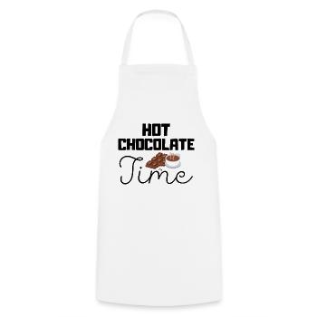 Citations d’hiver mignonnes - temps de chocolat chaud - Tablier de cuisine - blanc - Devant - AI Model Male 185 dark (185cm)