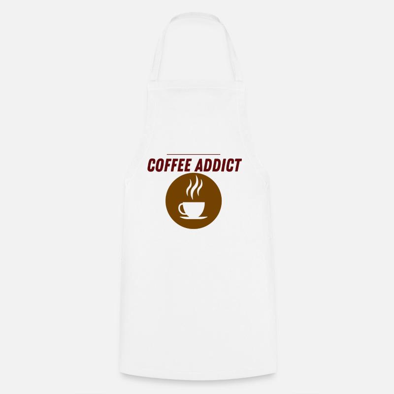 COFFEE ADDICT - Tablier de cuisine - blanc