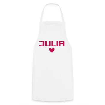 Julia Cœur - Tablier de cuisine - blanc - Devant - AI Model Male 185 dark (185cm)