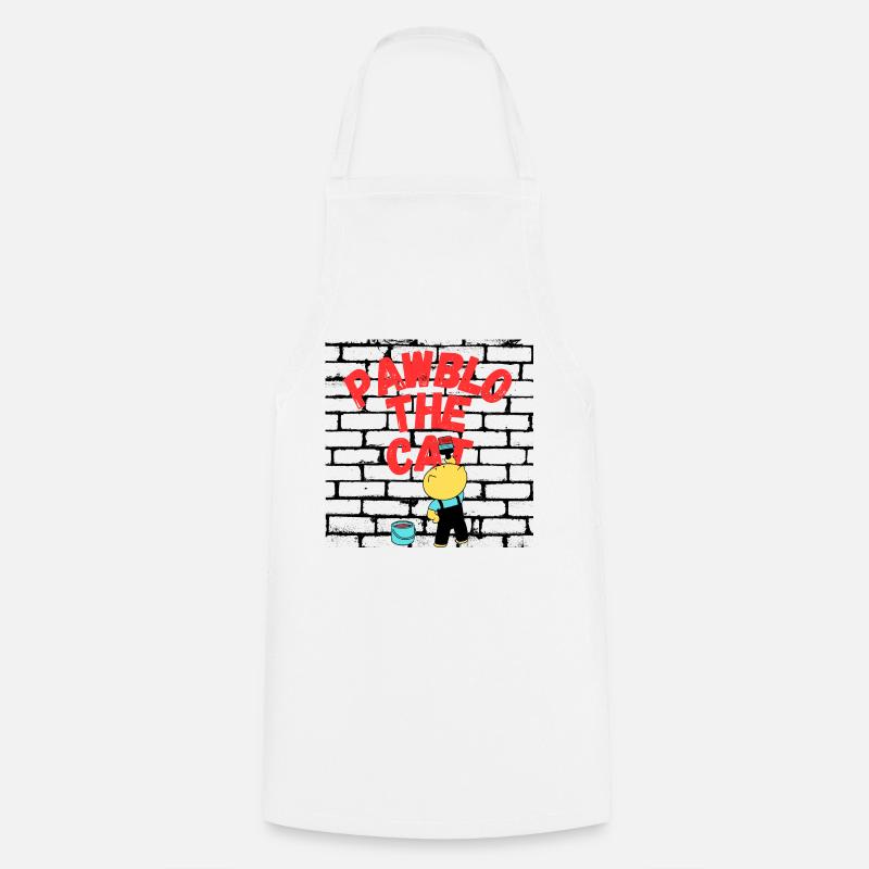 PAWBLO THE CAT - Cooking Apron - white