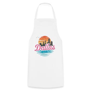 Dallas City - Cooking Apron - white - Front - AI Model Male 185 dark (185cm)