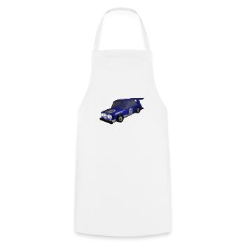 Racing car - Cooking Apron - white - Front - AI Model Male 185 dark (185cm)