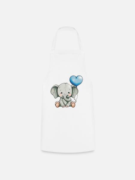 Niedlicher Elefant - Kochschürze - Weiß