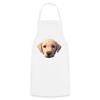 Labrador propriétaire chiot Labrador Retriever - Tablier de cuisine - blanc - Devant - AI Model Male 185 dark (185cm)