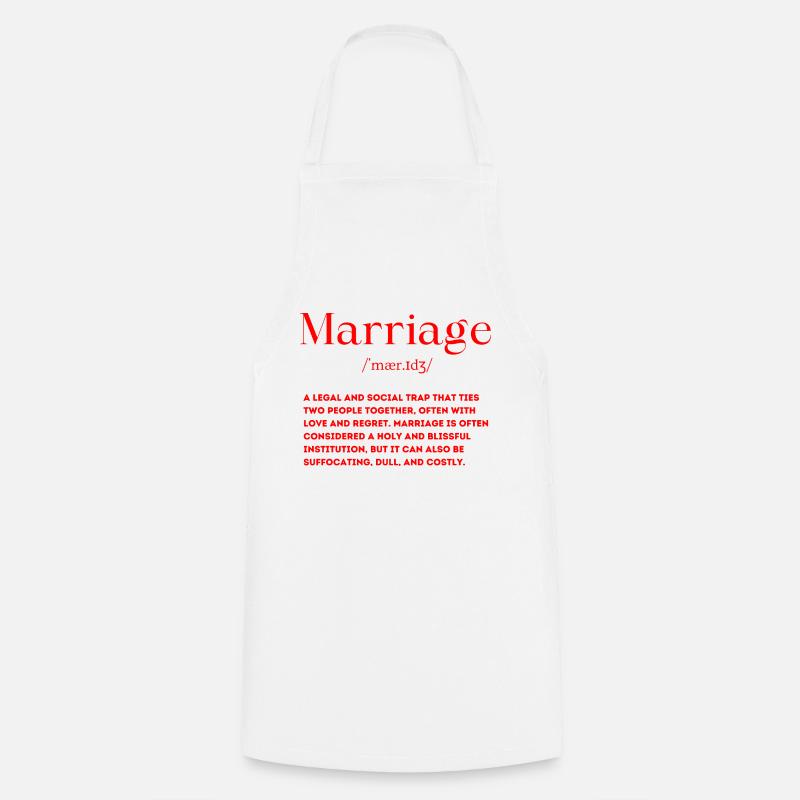Définition du mariage - Tablier de cuisine - blanc