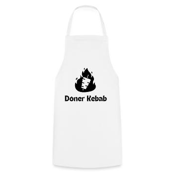 Döner Kebab - Kochschürze - Weiß - Vorne - AI Model Male 185 dark (185cm)
