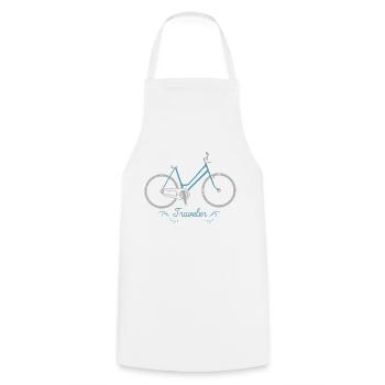 Fahrrad - Kochschürze - Weiß - Vorne - AI Model Male 185 dark (185cm)