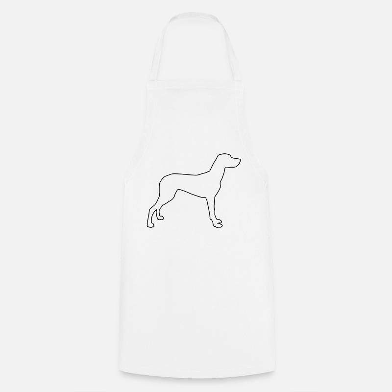 Vizla Contours 1 - Cooking Apron - white