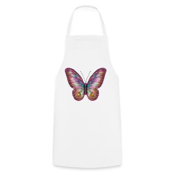 Papillon Animal Papillon Insecte - Tablier de cuisine - blanc - Devant - AI Model Male 185 dark (185cm)