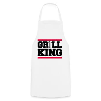 grill king - Kochschürze - Weiß - Vorne - AI Model Male 185 dark (185cm)