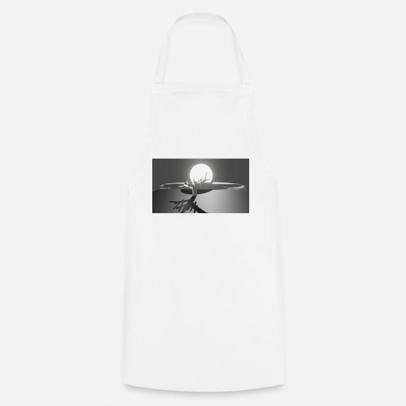 Sun and Tree - Cooking Apron - white