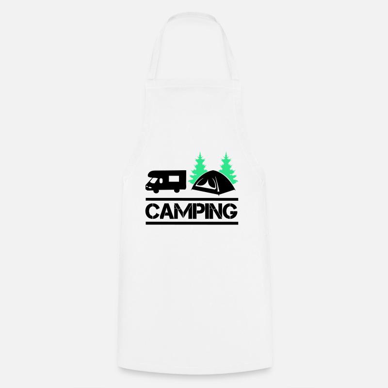 camping 02 - Kochschürze - Weiß