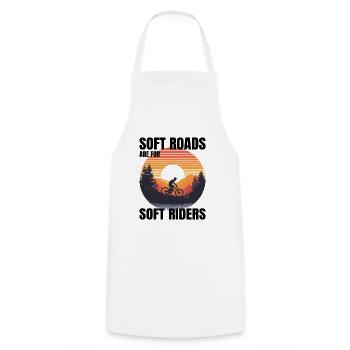 Scenic Gravel Riding Sunrise Soft Roads Not for Us - Cooking Apron - white - Front - AI Model Male 185 dark (185cm)