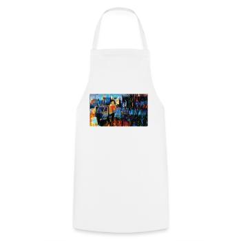 The Coffee Bean old van painting - Cooking Apron - white - Front - AI Model Male 185 dark (185cm)