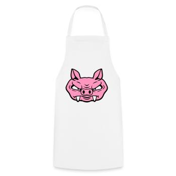 Méchant Sanglier Sanglier Dangereux Cochon Comique - Tablier de cuisine - blanc - Devant - AI Model Male 185 dark (185cm)