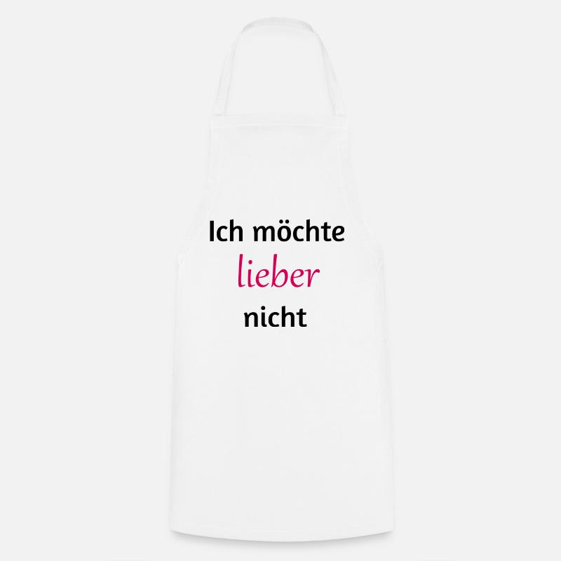 I'd rather not - Cooking Apron - white
