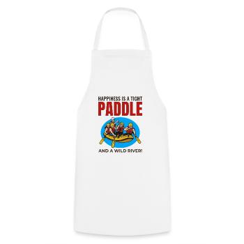 Rafting Team Raft Eau Vive Rafter Paddle Drôle - Tablier de cuisine - blanc - Devant - AI Model Male 185 dark (185cm)