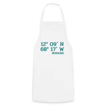 Bonaire Coordinates - Coordinates - Caribbean - Cooking Apron - white - Front - AI Model Male 185 dark (185cm)