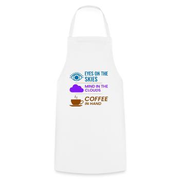 Air Traffic Controller Coffee ATC Aviation Humor - Cooking Apron - white - Front - AI Model Male 185 dark (185cm)