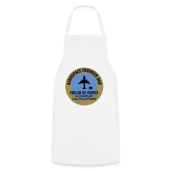 Aerospace Engineer Dad Coffee Plane Airplane - Cooking Apron - white - Front - AI Model Male 185 dark (185cm)