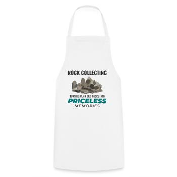 Rock Hound Collecting Collector Geology Geologist - Cooking Apron - white - Front - AI Model Male 185 dark (185cm)