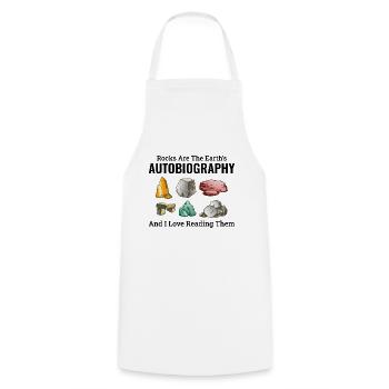 Rock Hound Collecting Collector Geology Geologist - Cooking Apron - white - Front - AI Model Male 185 dark (185cm)