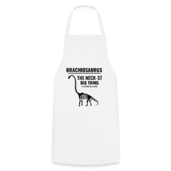 Brachiosaurus Dinosaurier Dino Fossilienjagd - Kochschürze - Weiß - Vorne - AI Model Male 185 dark (185cm)